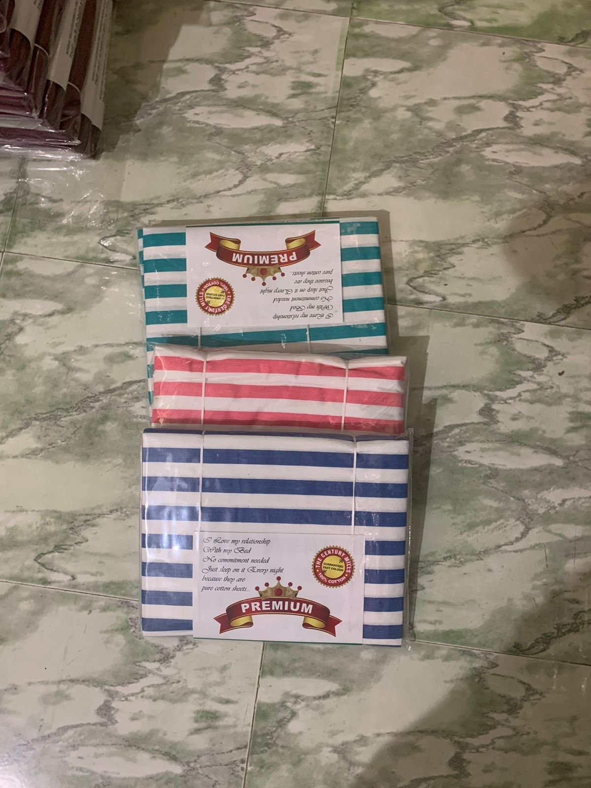 Hospital Cotton Stripe Bedsheet - Style 2