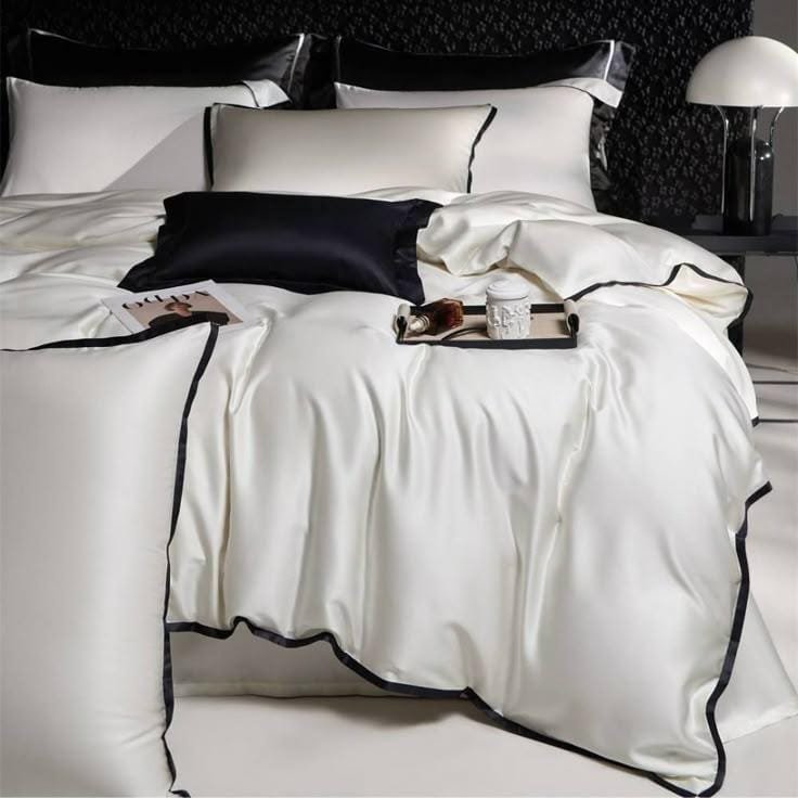 Premium Hotel White Bedsheet Set - Style 11