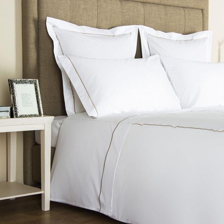 Premium Hotel White Bedsheet Set - Style 14