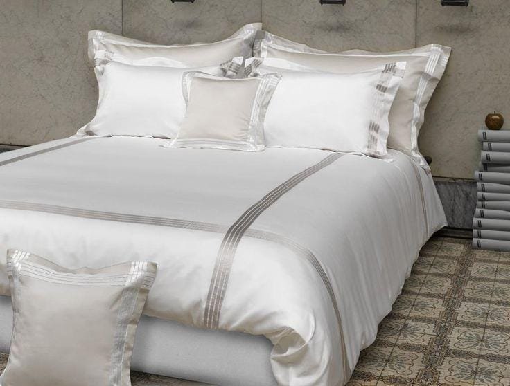Premium Hotel White Bedsheet Set - Style 15