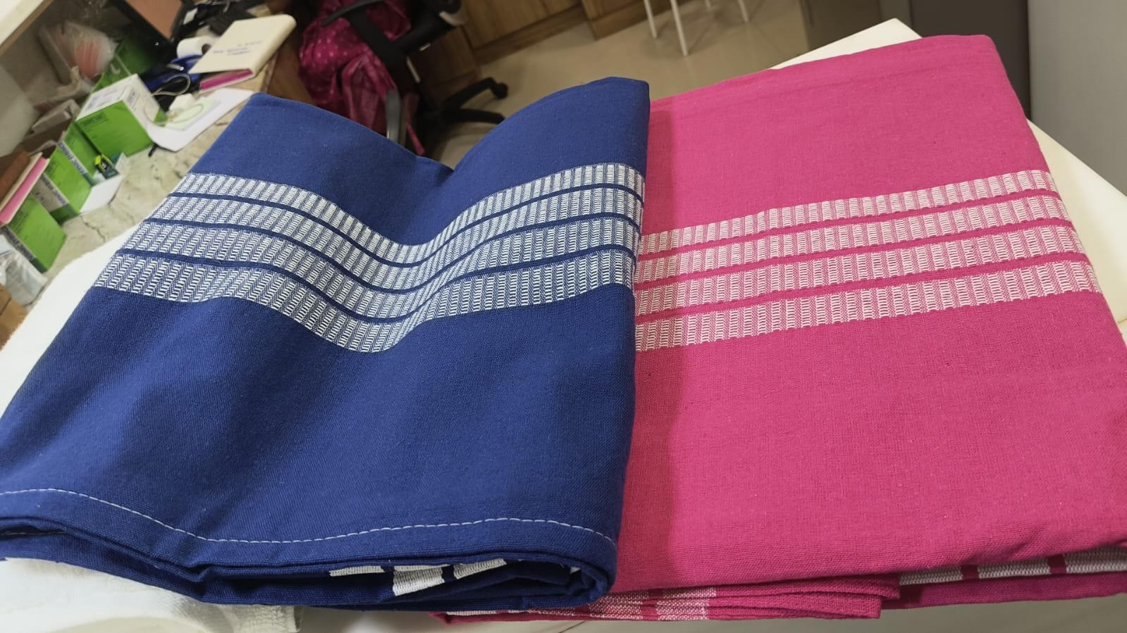 ST 60x90 Combed Cotton Stripe Bed Sheet - Model 10