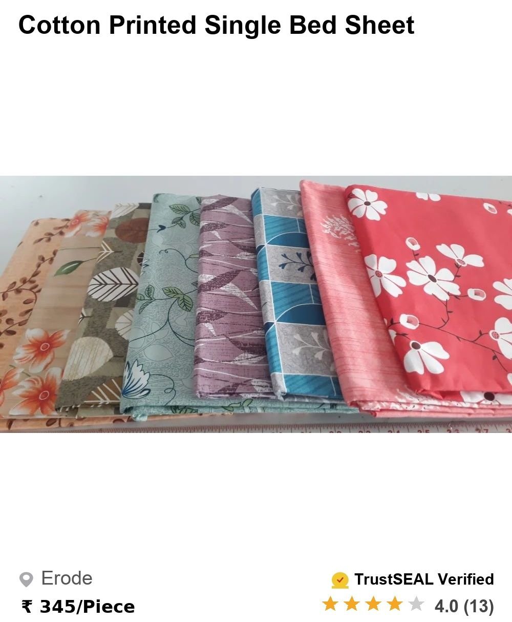 ST 60x90 Combed Cotton Stripe Bed Sheet - Model 12